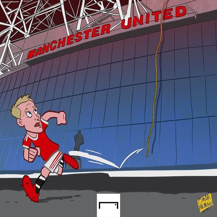 تلاش این بازیکن برای فرار از اولدترافورد را ببینید!