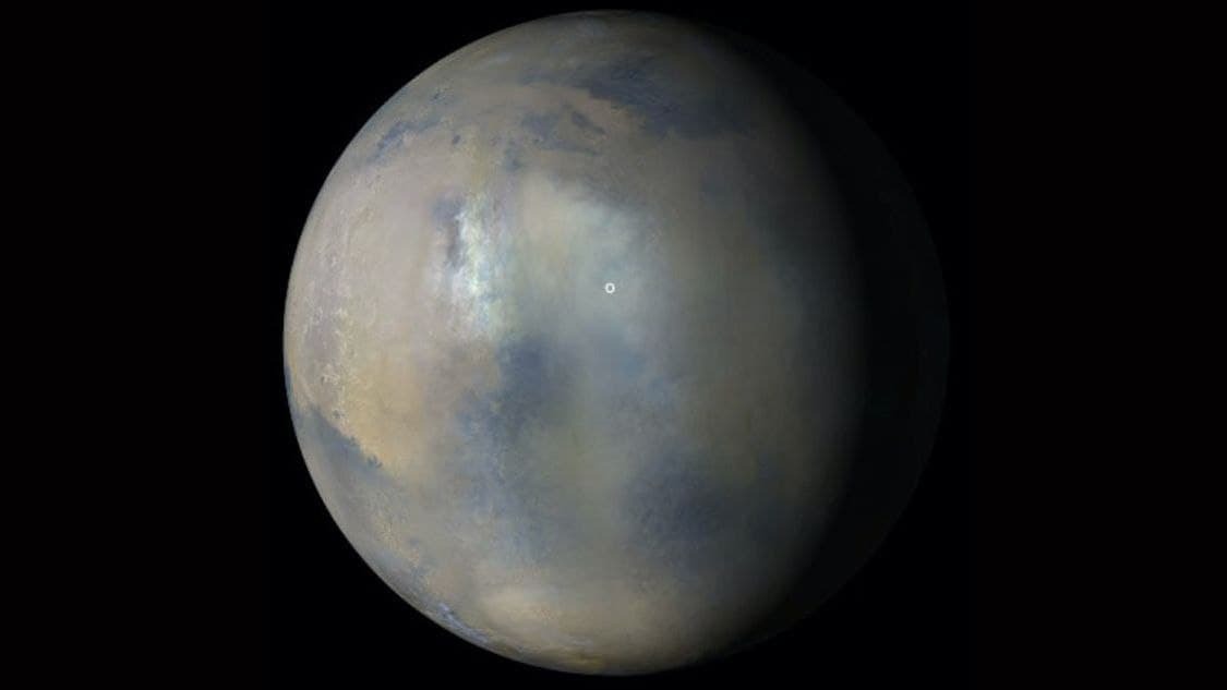 حضور طوفان گرد و غبار در مریخ