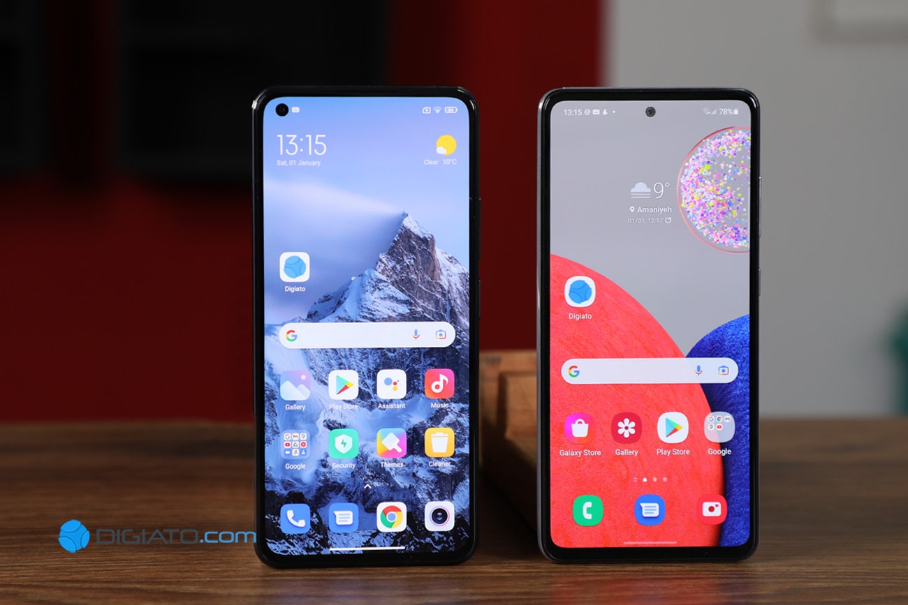 مقایسه سامسونگ گلکسی A52s 5G و شیائومی می ۱۱ لایت 5G