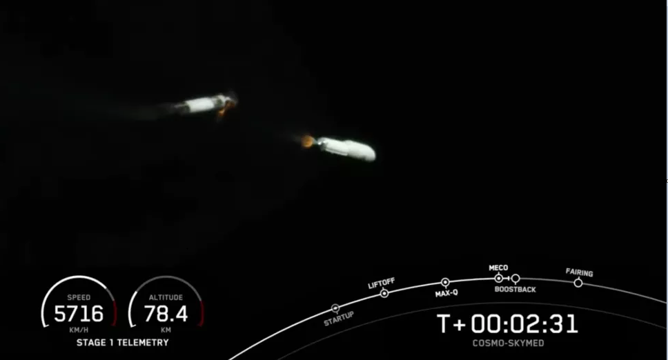 اسپیس ایکس ماهواره ایتالیایی را به فضا پرتاب کرد