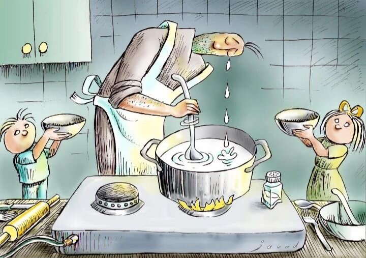 ببینید این پدر چطور شکم بچه‌ها رو سیر می‌کنه!