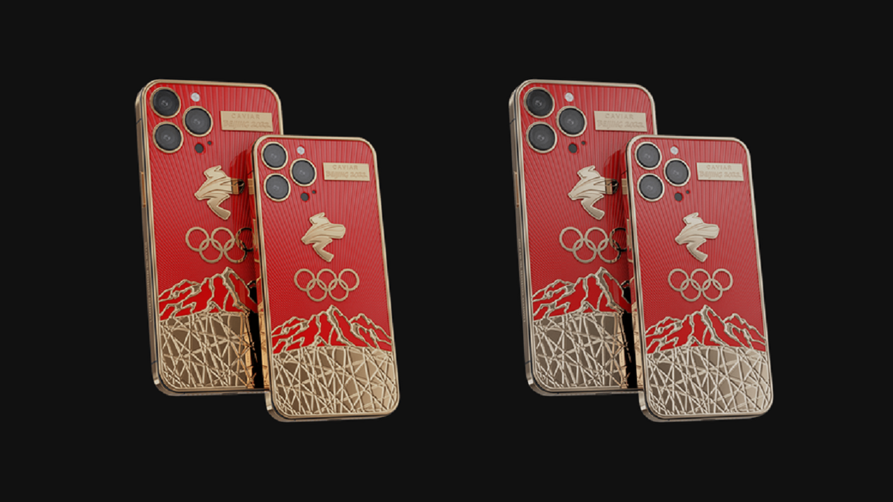 خاویار برای المپیک زمستانی ۲۰۲۲ آیفون ۱۳ سفارشی ساخت