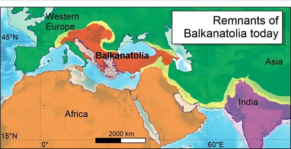 کشف بالکاناتولیا؛ قارهای فراموش شده از 40 میلیون سال پیش