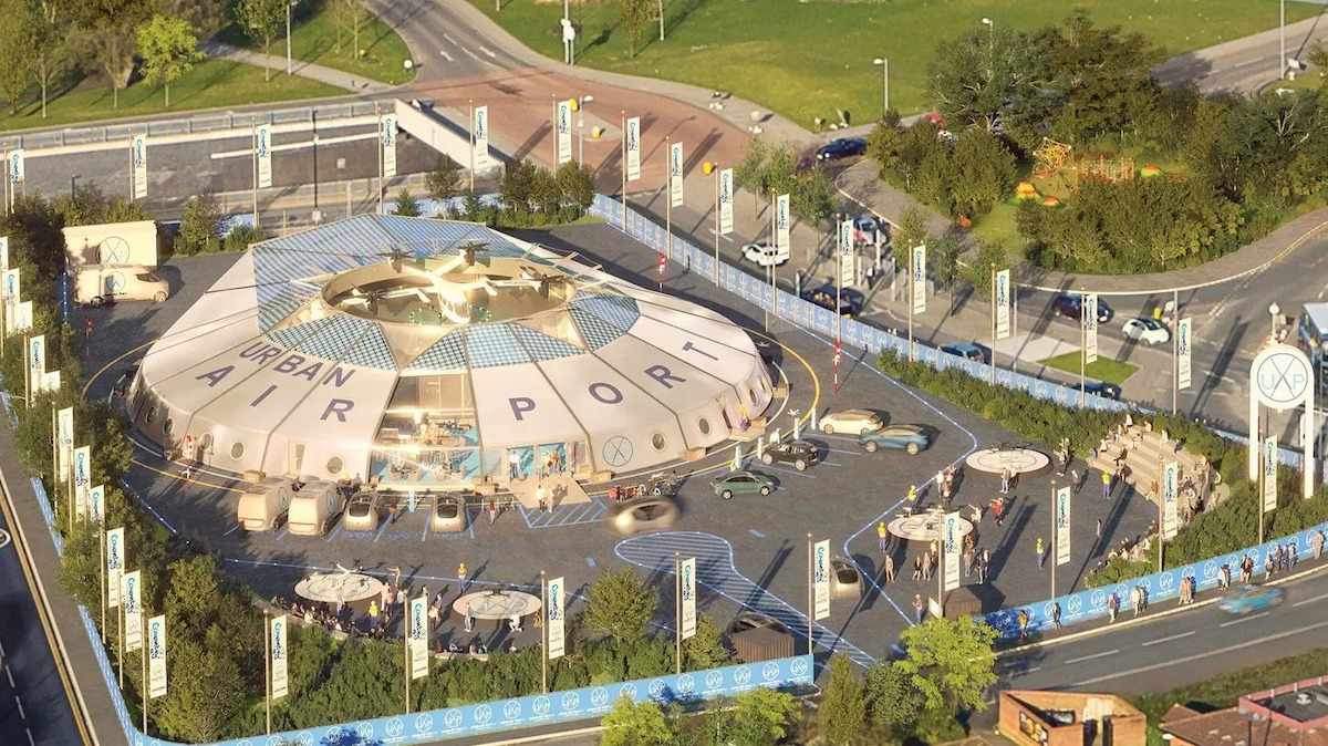 اولین فرودگاه مخصوص پهپادها و خودروهای پرنده جهان در بریتانیا افتتاح شد