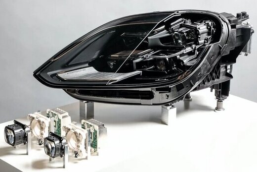 فیلم | فناوری جدید چراغ پورشه شب را به روز تبدیل میکند