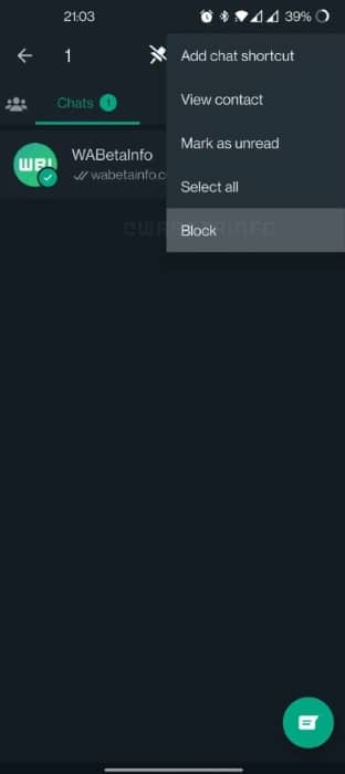 مسدودسازی مخاطبین واتساپ