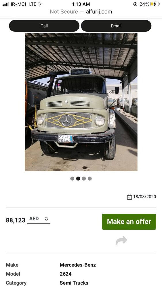 قیمت نجومی کامیون 62 ساله ایران خودرو که برق از سر مدیران مرسدس بنز می پراند!