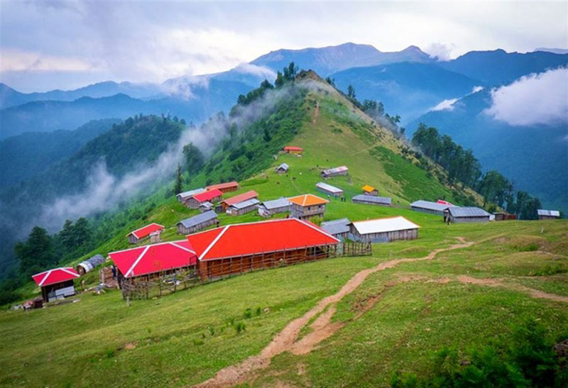 خانه های ییلاقی در ارتفاعات اطراف ماسال