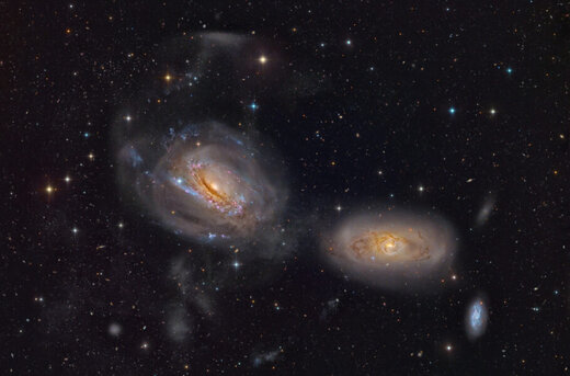 کهکشان مارپیچی NGC 3169 فروپاشید/ عکس