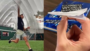 ویدئوی شگفتانگیز از رکوردشکنی موشک کاغذی بویینگ