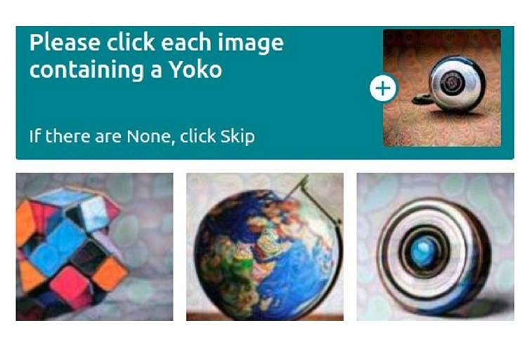 کپچا از کاربران می‌خواهد اشیایی را که وجود ندارند تشخیص دهند