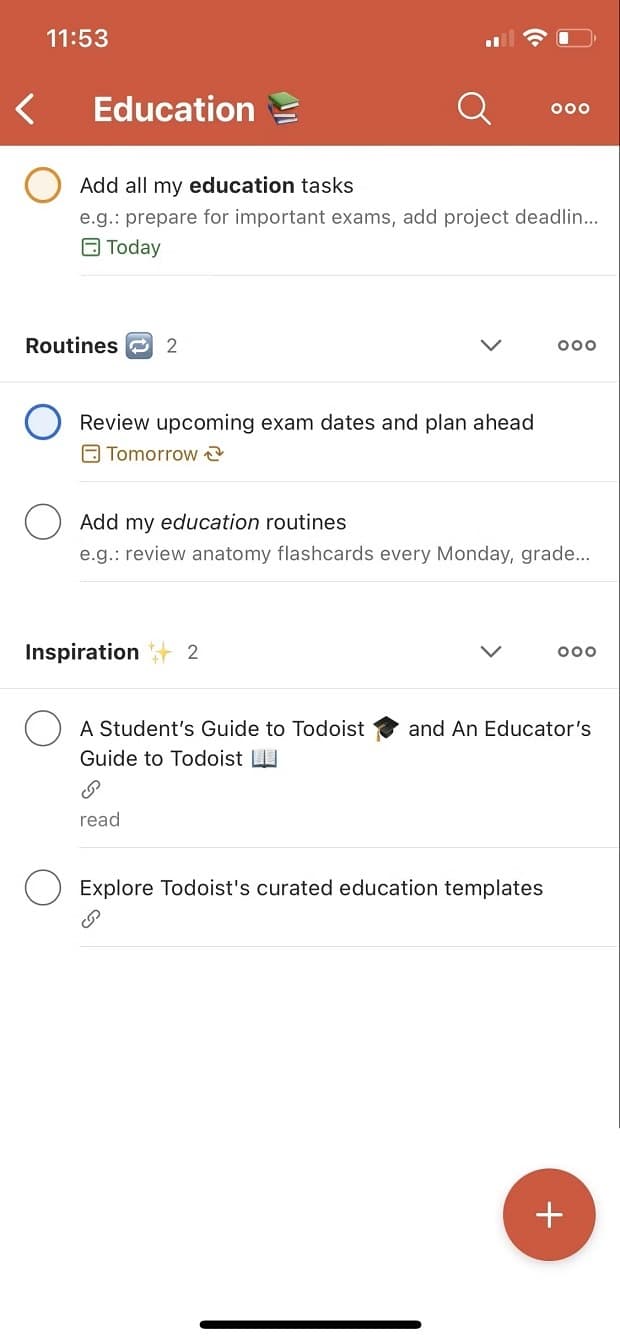 برنامه Todoist