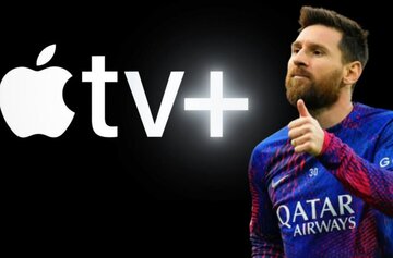 ورود جنجالی لیونل مسی به اپل تیوی/ عکس