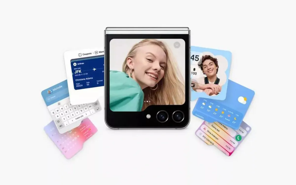 ویجت صفحه نمایش خارجی گلکسی زد فلیپ ۵