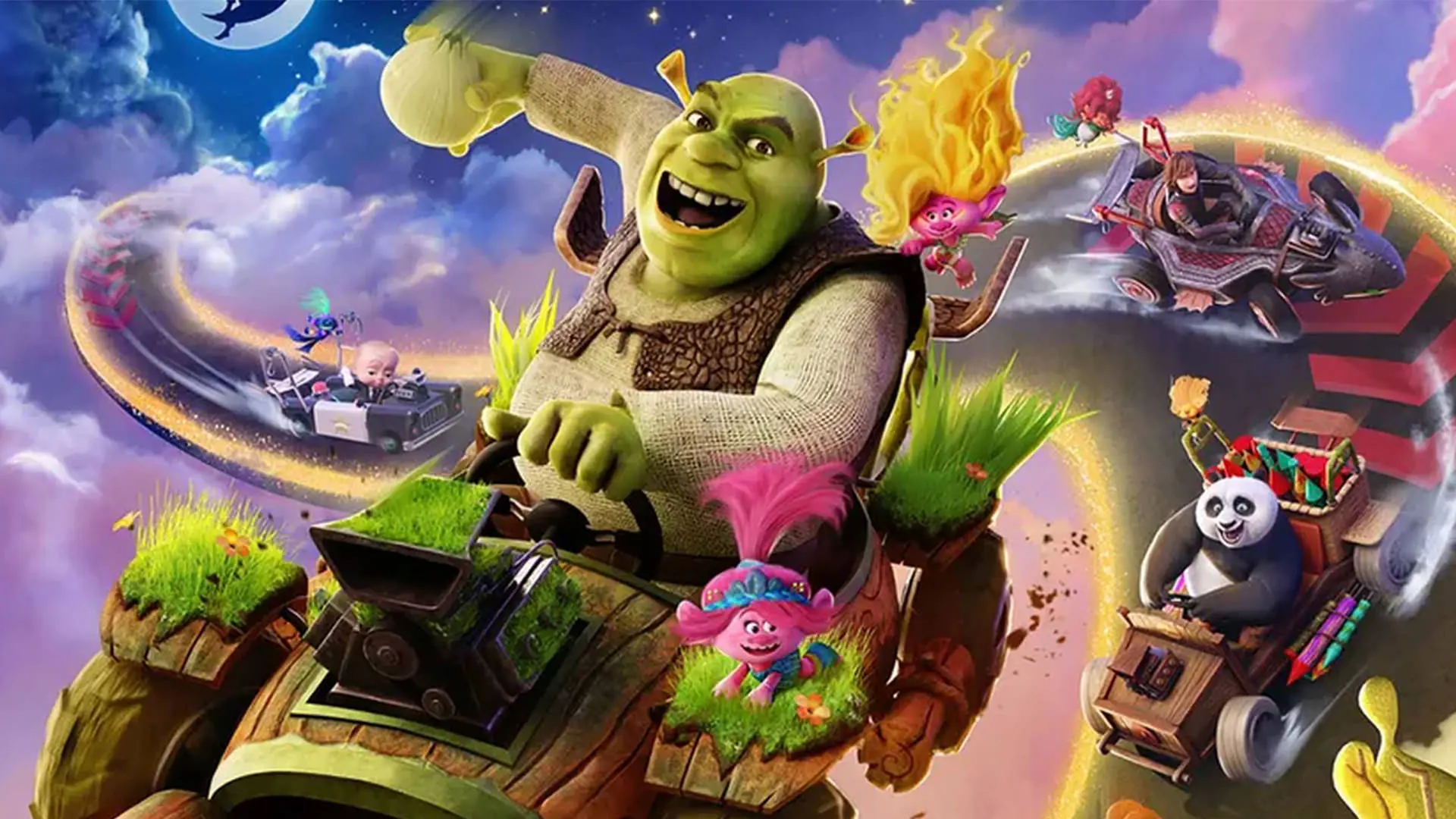 شرکت در مسابقات کارتینگ با شرک، بچه رئیس و پو در بازی ریسینگ
جدید