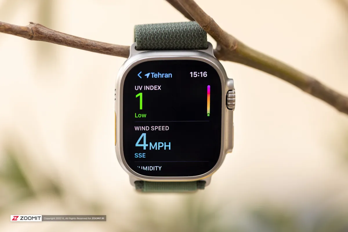 اپلیکیشن آبوهوا اپل واچ اولترا / Apple watch ultra weather app