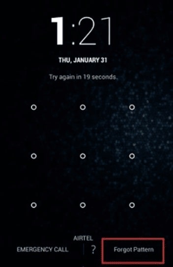 رمز اشتباه گوگل