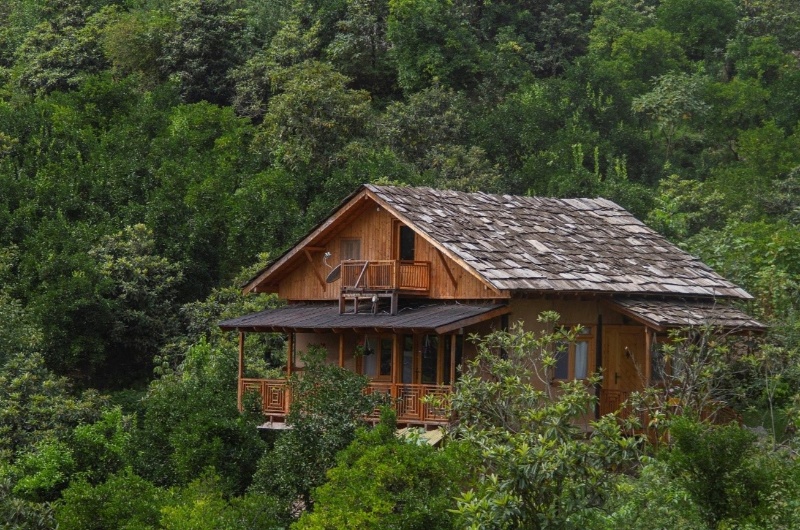 اقامت در کلبه جنگلی زیر باران پاییزی