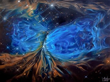 فرشته برفی در آسمان دیده شد / عکس