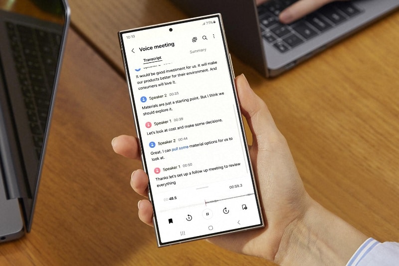گلکسی S24 چت‌های واتساپ را زنده ترجمه می‌کند