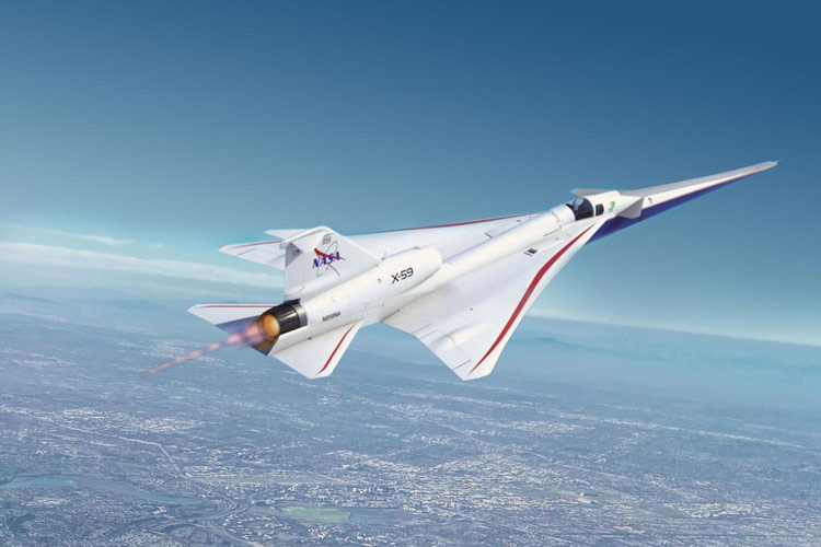 آزمایش سروصدای هواپیمای جت مافوق‌صوت اکس-۵۹ ناسا