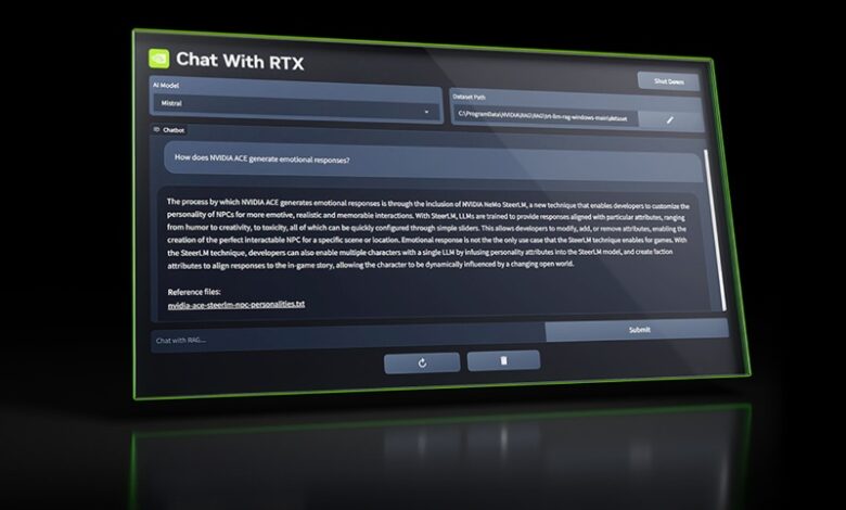 غوغای انویدیا با Chat with RTX؛ چتبات هوش مصنوعی بینیاز از اینترنت