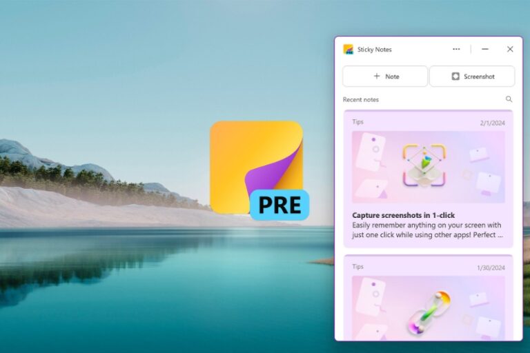 یادداشتهای حاوی اسکرینشات به نسخه مدرن Sticky Notes ویندوز میآیند