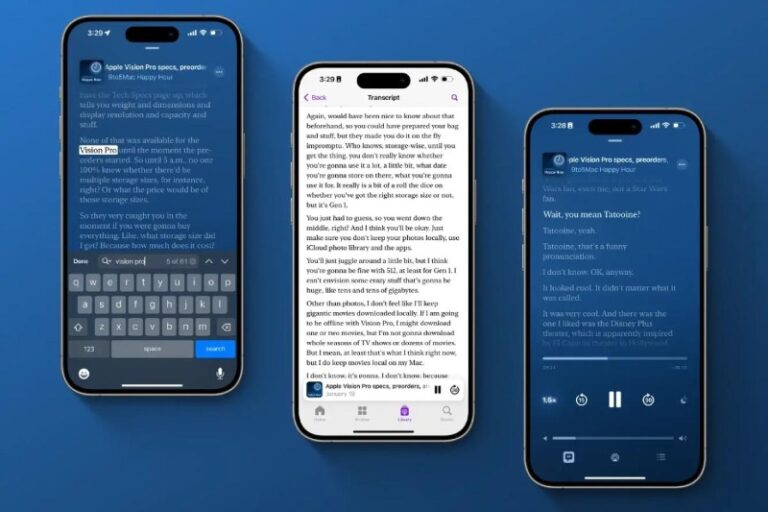 اپلیکیشن Apple Podcasts حالا پادکست‌ها را به متن تبدیل می‌کند