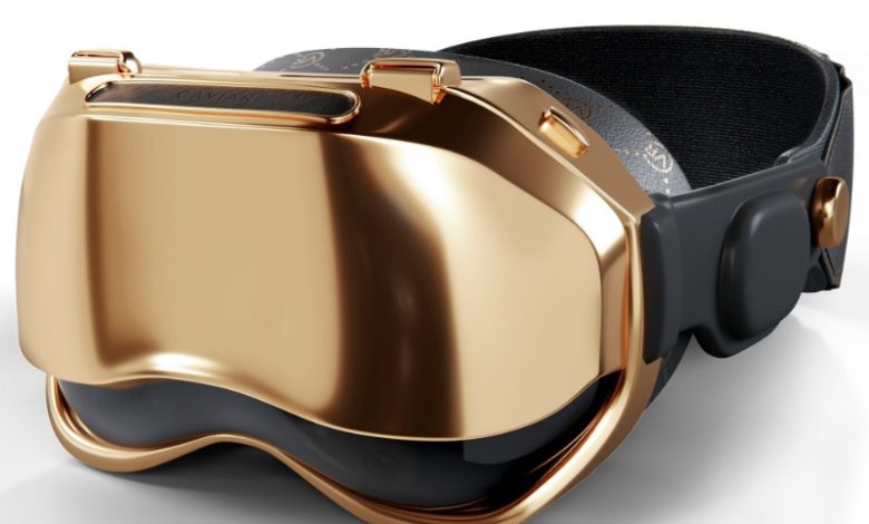 مدل لوکس هدست اپل ویژن پرو با پوشش طلا و چرم رونمایی شد