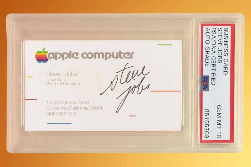 کارت ویزیت استیو جابز با قیمت ۱۰ میلیارد تومان فروخته شد!