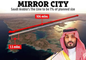 بن‌سلمان جا زد/ لاین ۱۷۰ کیلومتری ۲.۵ کیلومتر شد!/ فیلم + عکس