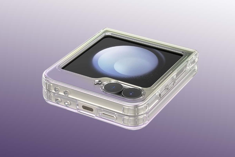 تصویر لورفته گلکسی زد فلیپ ۶، دوربین و نمایشگر بزرگ پشتی را نشان میدهد