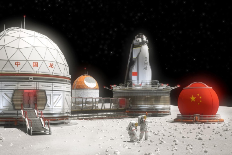چین در ویدیو تبلیغاتی برای ایستگاه قمری خود از شاتل فضایی آمریکا استفاده کرده است