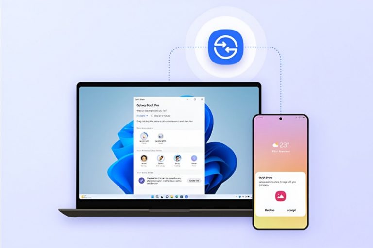 اکنون ابزار Quick Share گوگل هم روی کامپیوترهای ویندوز آرم کار می‌کند