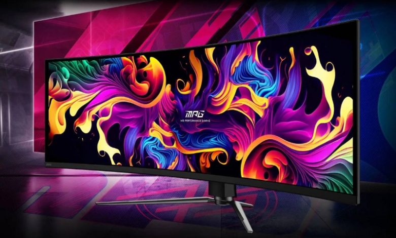 مانیتورهای گیمینگ ۴۹ و ۳۲ اینچ اماسآی با پنل QD-OLED، نرخ نوسازی ۲۴۰ هرتز و نمایش یک میلیارد رنگ معرفی شدند