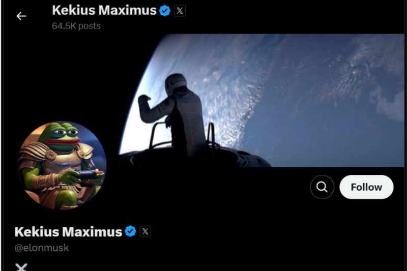 ایلان ماسک نام حساب کاربری‌اش را به میم‌کوین «Kekius Maximus» تغییر داد و باعث رشد ۹۰۰ درصدی آن شد!