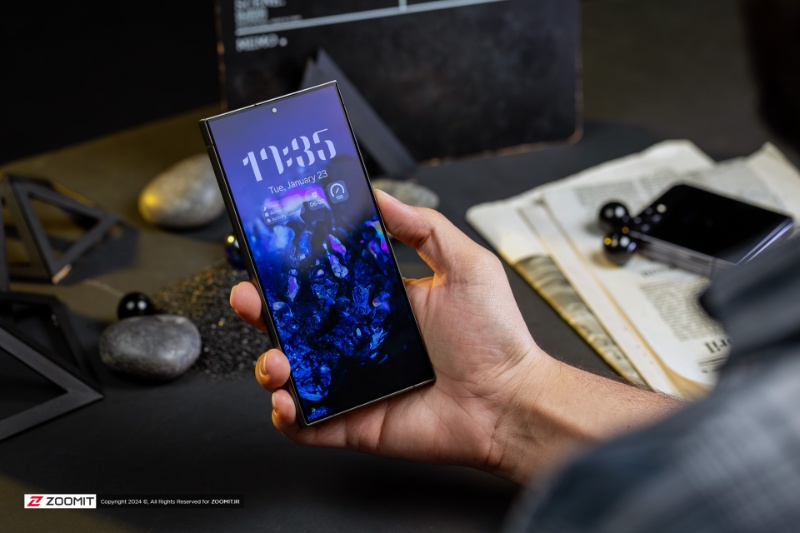 ظاهراً پوشش ضدانعکاس گلکسی S24 اولترا بهمرور زمان فرسوده میشود