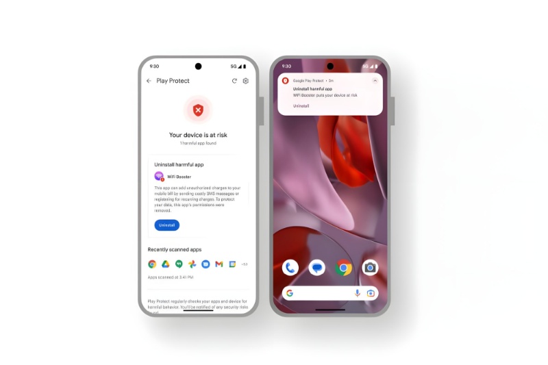 ویژگی Google Play Protect را نمیتوان در حین تماس غیرفعال کرد