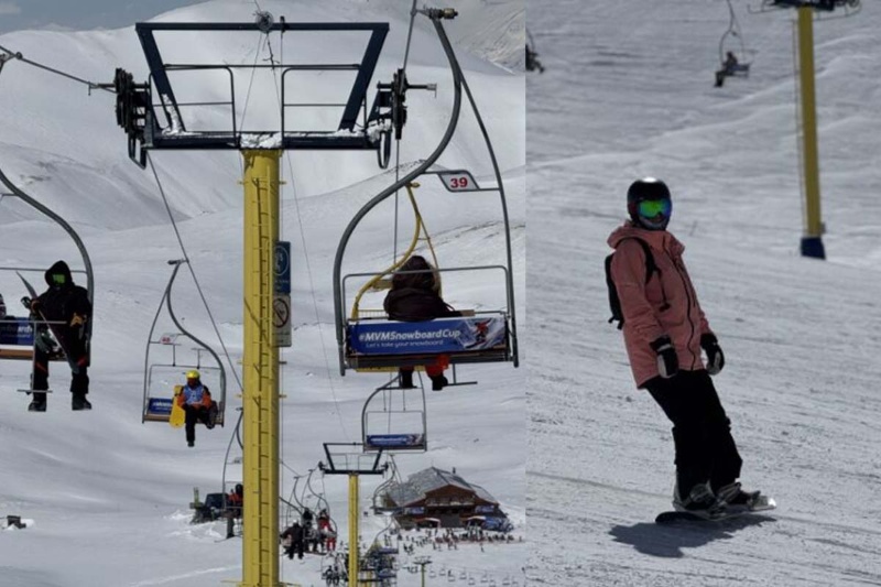 زومیت در میان اسکیبازان پیست توچال با آیفون ۱۶ پرو مکس