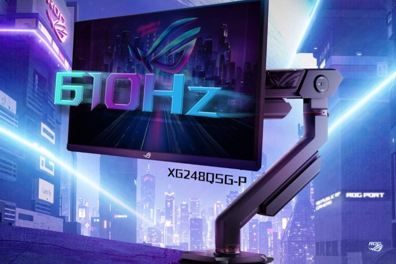 مانیتور گیمینگ ROG ایسوس با پنل ۲۴ اینچی و نرخ نوسازی شگفتانگیز ۶۱۰ هرتزی معرفی شد