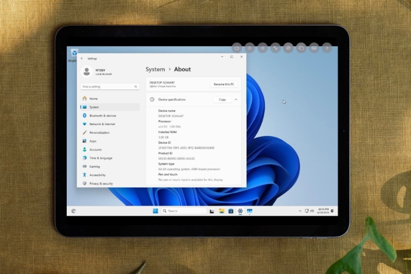 نسخه آرم ویندوز ۱۱ به‌کمک شبیه‌ساز روی آیپد ایر M2 اجرا شد