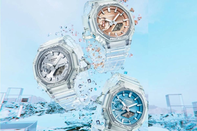 کاسیو ساعت جیشاک GA2100 را با بند شفاف و قیمت ۱۳۰ دلاری معرفی کرد