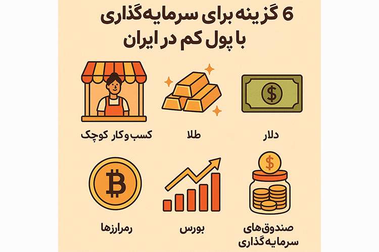 6 گزینه برای سرمایه گذاری با پول کم در ایران