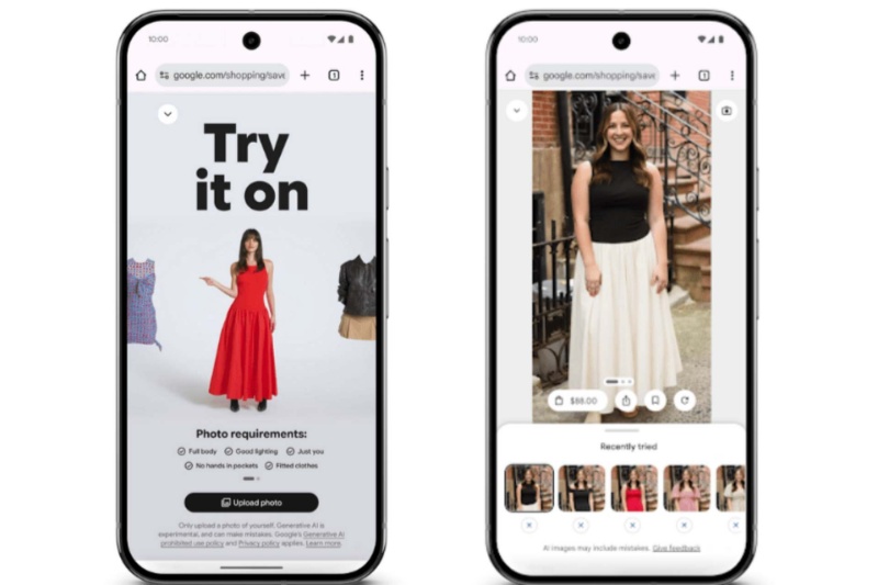 با هوش مصنوعی، لباسها را تن بزنید؛ سرویس جدید گوگل معرفی شد
