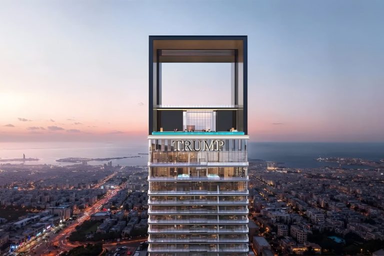بلندترین استخر روباز جهان در برج جدید ترامپ در دبی