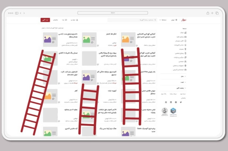 نردبان خودکار دیوار؛ راهکاری هوشمند برای مدیریت آگهی‌های کسب‌وکارها