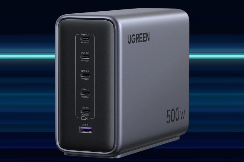 هیولای ۵۰۰ وات؛ شارژری که ۵ لپتاپ و یک گوشی را همزمان شارژ میکند!