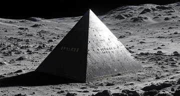 کشف یک هرم مرموز در نیمه پنهان ماه در تصاویر ماهواره‌ای ناسا