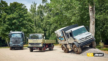 تنوع شگفتانگیز کامیونهای مرسدس بنز / عکس