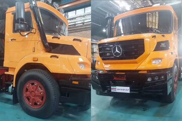 فیسلیفت بنز به سبک ایرانخودرو / کامیون ۶۰ ساله نونوار شد / عکس